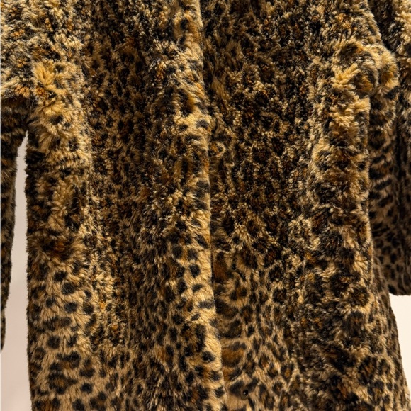 Vintage Leopard Print Faux Fur Coat - Picture 2 of 3
